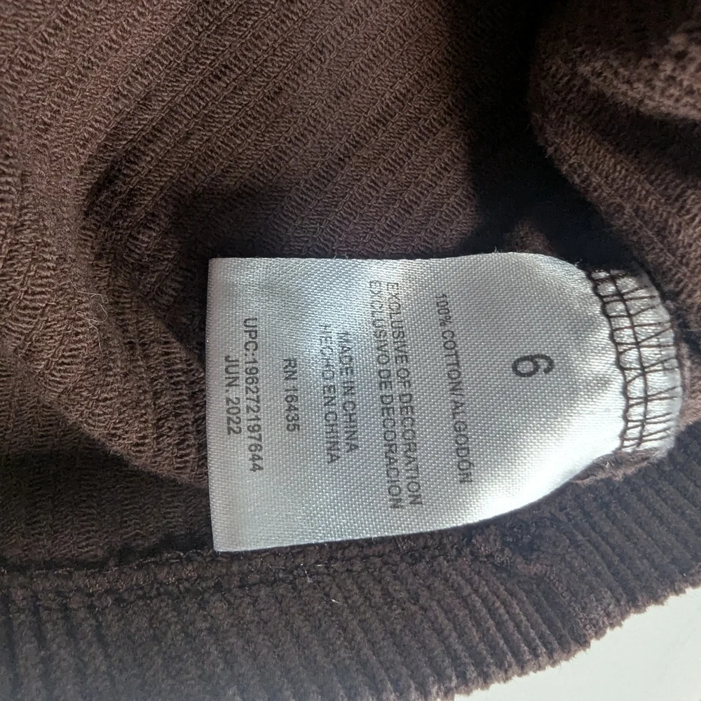 Nannette Kids Brown Corduroy 100%Cotton 3 Button Jumper/Dress, Size 6